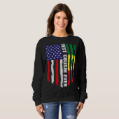 Sweatshirt Drapeau américain et drapeau du Sénégal Meilleur C (Devant entier)