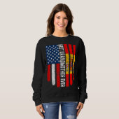 Sweatshirt Drapeau américain et drapeau espagnol Meilleur gra (Devant entier)