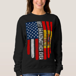 Sweatshirt Drapeau américain et drapeau espagnol Meilleur gra