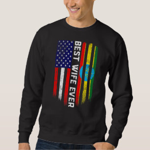 Sweatshirt Drapeau américain et drapeau éthiopien Meilleure f