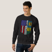 Sweatshirt Drapeau américain et drapeau rwandais meilleur Mim (Devant entier)