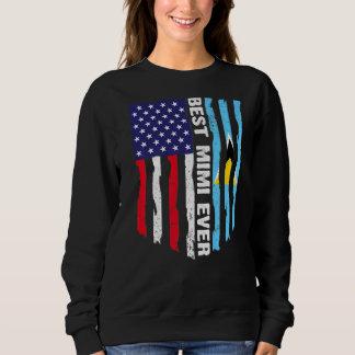 Sweatshirt Drapeau américain et drapeau Sainte-Lucie Meilleur