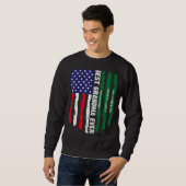Sweatshirt Drapeau américain et drapeau saoudien Meilleur gra (Devant entier)