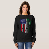 Sweatshirt Drapeau américain et drapeau saoudien Meilleure ma (Devant entier)