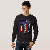 Sweatshirt Drapeau américain et drapeau slovène Meilleur Step (Devant entier)