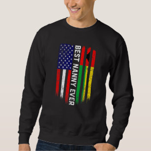 Sweatshirt Drapeau américain et Guinée Bissau Meilleure nouno