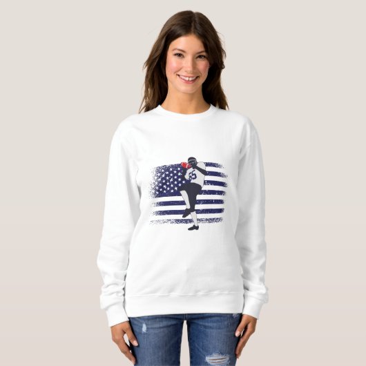 Sweatshirt Drapeau américain Fan Jersey Shirt USA (Devant entier)