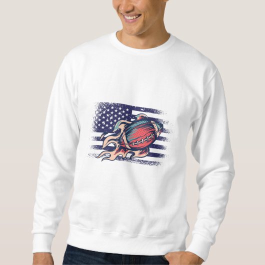 Sweatshirt Drapeau américain Fan Jersey Shirt USA (Devant)