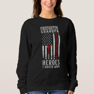 Sweatshirt Drapeau américain Fier pompier Grand-père I Rai