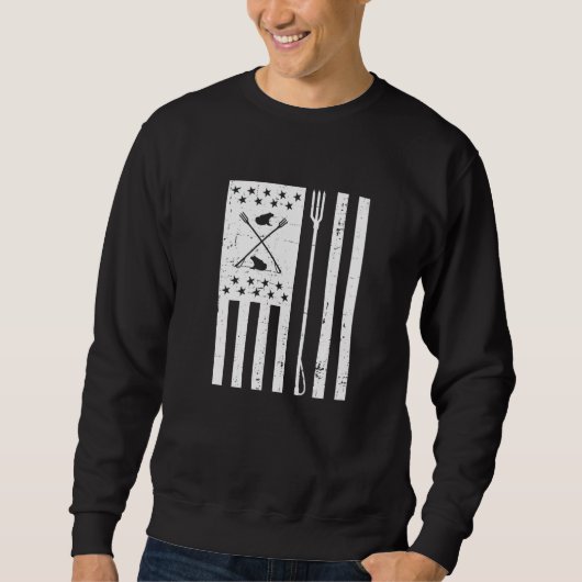 Sweatshirt Drapeau américain givrant Pole Frog givrant (Devant)