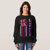 Sweatshirt Drapeau américain Hawaii Drapeau de l'État d'Hawai (Devant entier)
