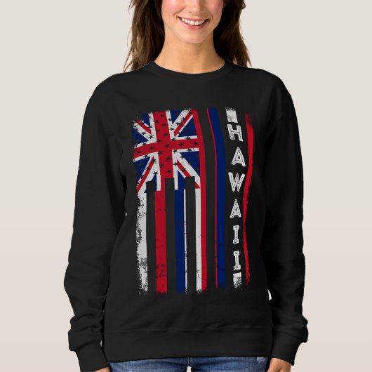 Sweatshirt Drapeau américain Hawaii Drapeau de l'État d'Hawai (Devant)
