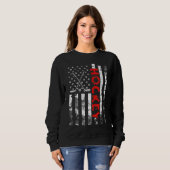 Sweatshirt Drapeau américain Hockey USA Patriotic Cadeau (Devant entier)