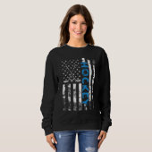 Sweatshirt Drapeau américain Hockey USA Patriotique (Devant entier)