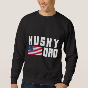 Sweatshirt Drapeau américain Husky Dad
