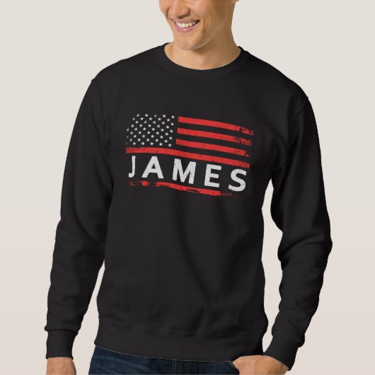 Sweatshirt Drapeau américain JAMES pour JAMES (Devant)
