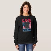 Sweatshirt Drapeau américain Labrador Mama Lab Maman (Devant entier)