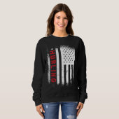 Sweatshirt Drapeau américain lancé (Devant entier)