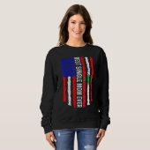 Sweatshirt Drapeau Américain Liban Drapeau Meilleur single ma (Devant entier)