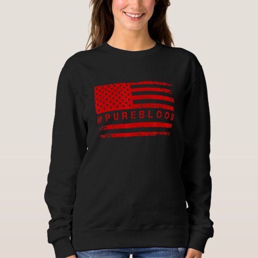 Sweatshirt Drapeau américain libre Pureblood Pure Blood (Devant)
