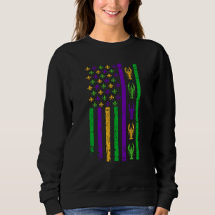 Sweatshirt Drapeau Américain Mardi Gras Mardi Gras Tenue de C