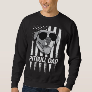 Sweatshirt Drapeau américain Meilleur Pitbull Papa Funny Pit 
