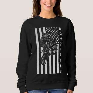 Sweatshirt Drapeau américain Motocross Dirt Bike - Dirt Bike