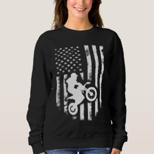 Sweatshirt Drapeau américain Motorcross Braap Dirt Bike Off R