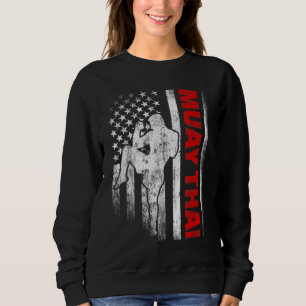 Sweatshirt Drapeau américain Muay Thai Boxe