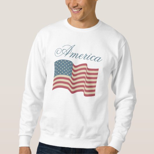 Sweatshirt Drapeau Américain Patriotique (Devant)