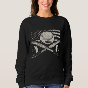 Sweatshirt Drapeau américain patriotique Conception de baseba