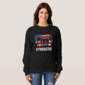 Sweatshirt Drapeau américain patriotique Gymnastique rythmiqu (Devant entier)