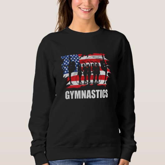 Sweatshirt Drapeau américain patriotique Gymnastique rythmiqu (Devant)