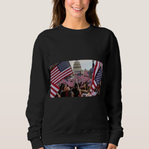 Sweatshirt Drapeau américain Patriotique USA Capitole Liberté