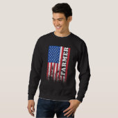 Sweatshirt Drapeau américain paysan vertical (Devant entier)