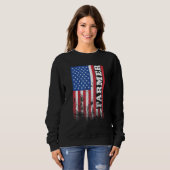 Sweatshirt Drapeau américain paysan vertical (Devant entier)