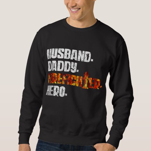 Sweatshirt Drapeau américain pompier Red Line US Pompier Papa (Devant)