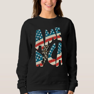 Sweatshirt Drapeau Américain Retro America Drapeau Américain