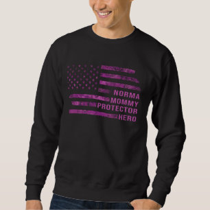 Sweatshirt Drapeau américain rose camo de protecteur maman fe