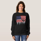 Sweatshirt Drapeau Américain  Saut à la perche 1 (Devant entier)