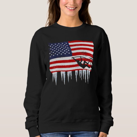 Sweatshirt Drapeau Américain  Saut à la perche 1 (Devant)