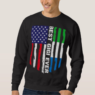 Sweatshirt Drapeau américain Sierra Leone Drapeau meilleur Gi