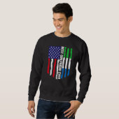 Sweatshirt Drapeau Américain Sierra Leone Drapeau Meilleure a (Devant entier)
