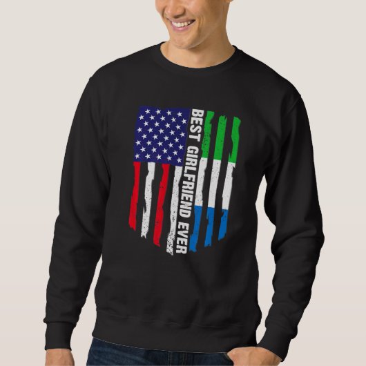 Sweatshirt Drapeau Américain Sierra Leone Drapeau Meilleure a (Devant)