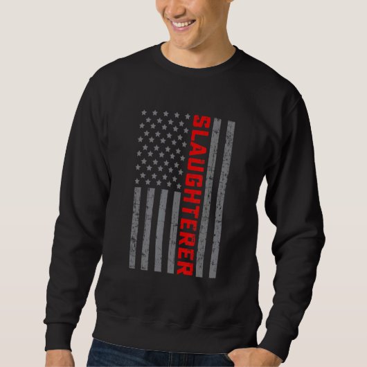 Sweatshirt Drapeau Américain Slaughter Drapeau Américain Vint (Devant)