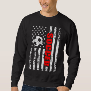 Sweatshirt Drapeau américain Soccer patriotique