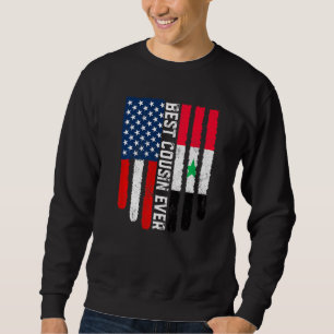 Sweatshirt Drapeau américain Syrie Drapeau meilleur cousin ja