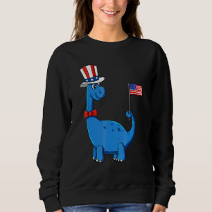Sweatshirt Drapeau américain T Rex 4 juillet Dinosaur Garçons