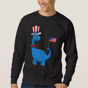 Sweatshirt Drapeau américain T Rex 4 juillet Dinosaur Garçons