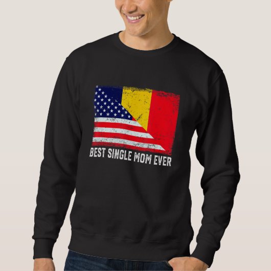 Sweatshirt Drapeau Américain & Tchad Drapeau Meilleur single (Devant)